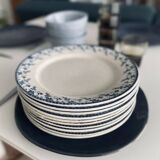 Gien porcelain plates, Terre de Fer, Montigny series