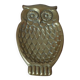 Small carved brass owl ashtray, owl pocket ashtray