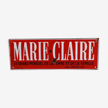 Plaque émaillée ancienne Marie Claire
