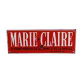 Plaque émaillée ancienne Marie Claire