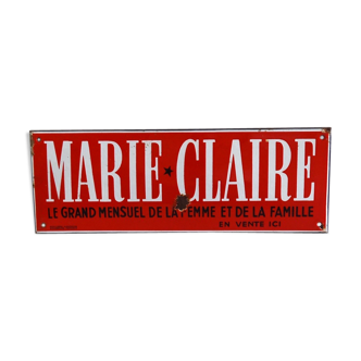 Plaque émaillée ancienne Marie Claire
