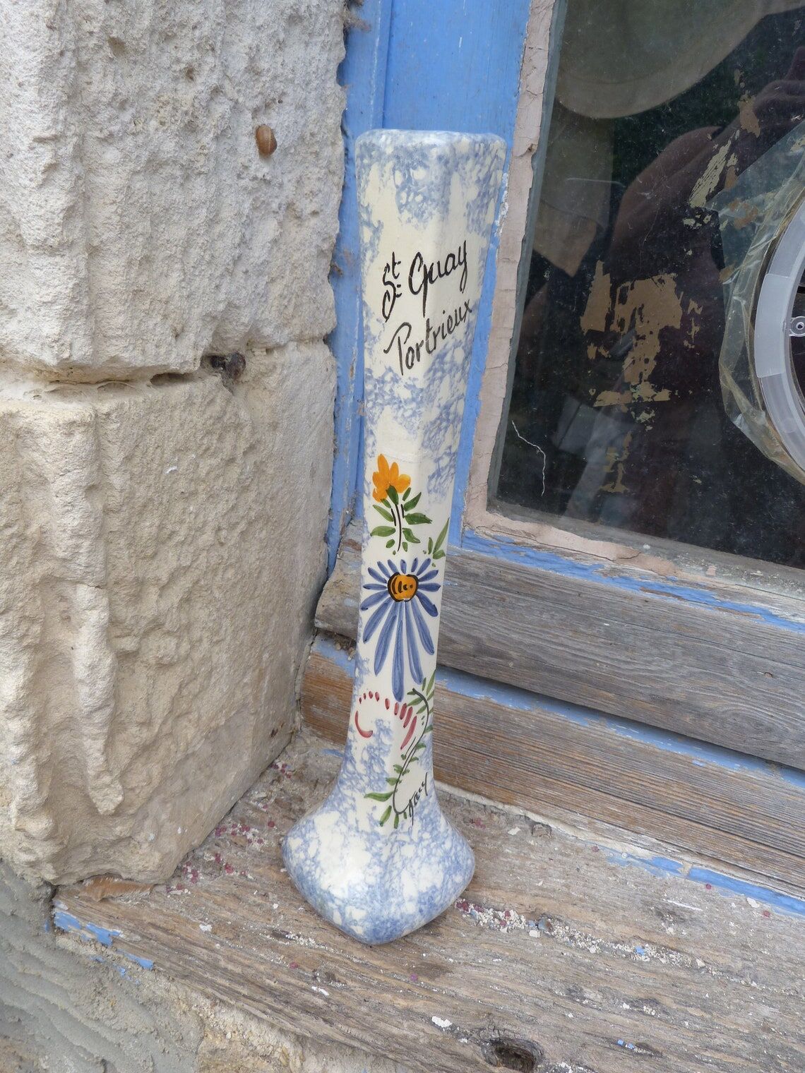 Vase soliflore Quimper Brittany ceramic soliflore