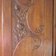 English asymmetrical chest of drawers - Art Deco - Mirror - 2 doors - 5 drawers - Mesh blond oak
