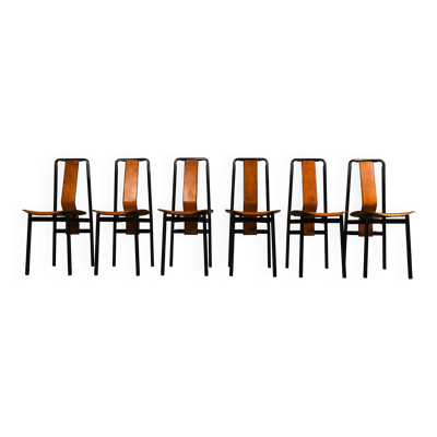 6 chaises de salle à manger 'Irma' par Achille Castiglioni pour Zanotta, Italie