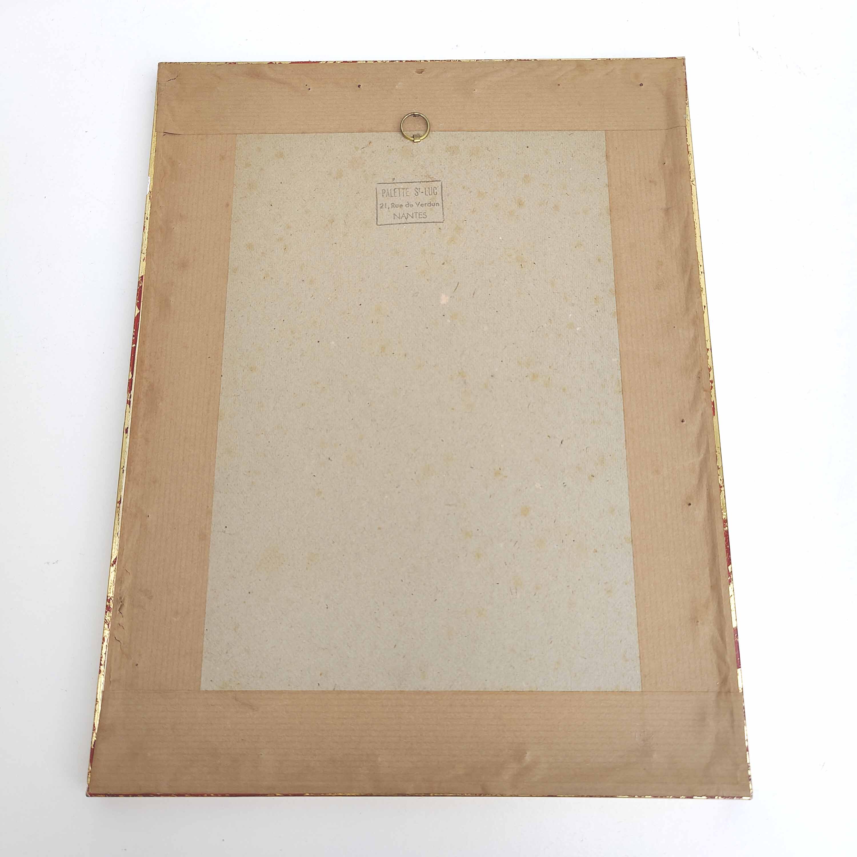 Golden frame illustration nest couple of birds