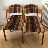 Series of 4 vintage Scandinavian style chairs