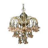 Pink stamps chandelier, 1970s