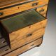 Campaign chest of drawers 19th century