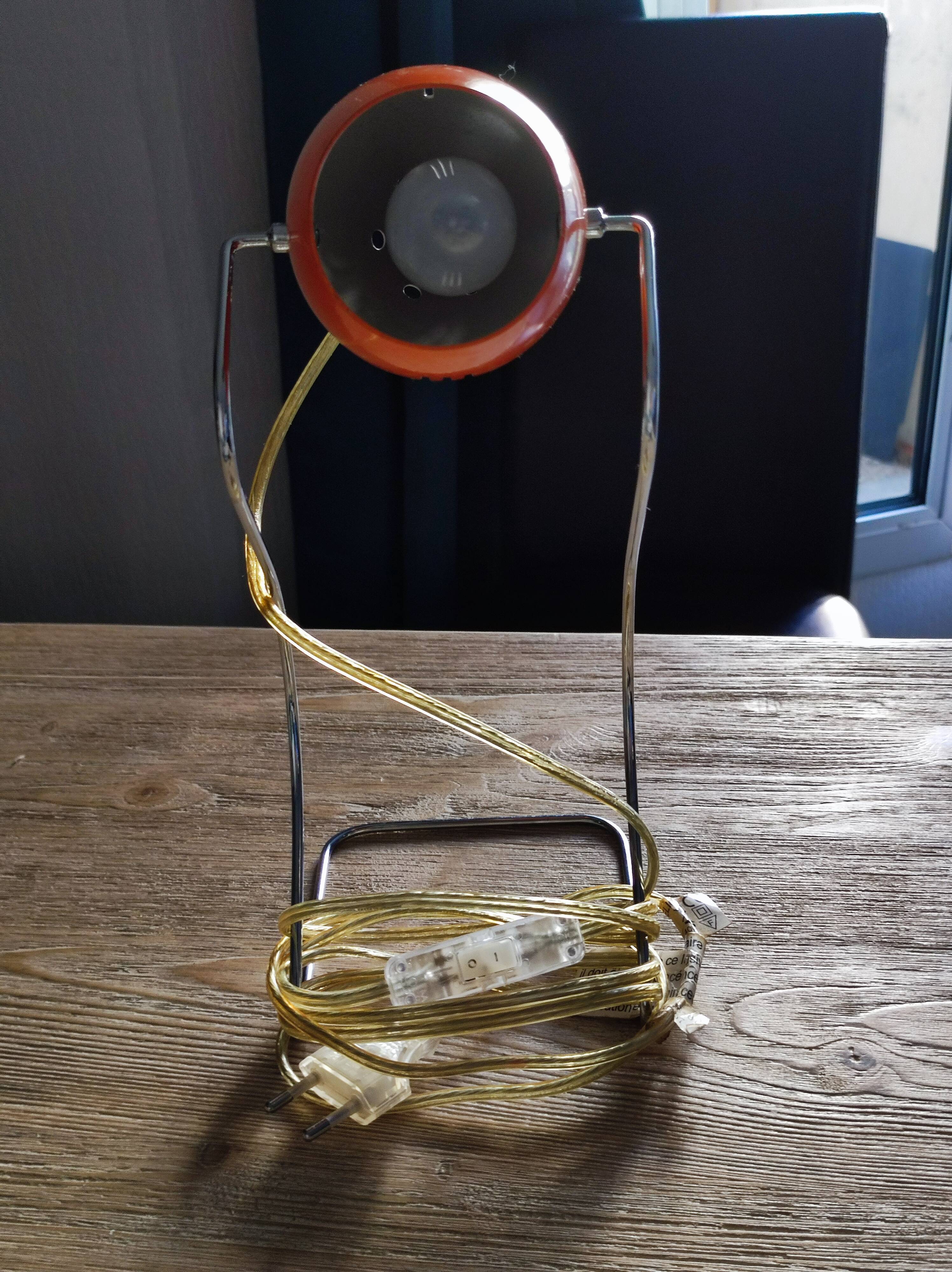 Orange metal lamp