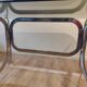 Vintage glass and chrome table