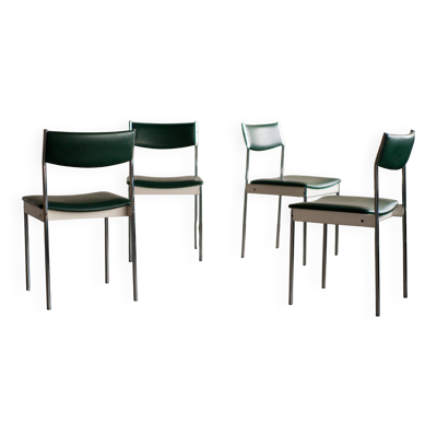 Quatre chaises de salle à manger hollandaises du milieu du siècle, c. 1960