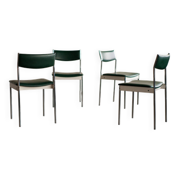 Quatre chaises de salle à manger hollandaises du milieu du siècle, c. 1960