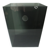 Gray plexiglass waste paper basket 30 cm