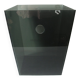 Gray plexiglass waste paper basket 30 cm