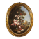 Peinture de nature morte ovale italienne antique du XVIIIe siècle