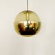 Golden Space Age Glass Pendant Lamp by Peill and Putzler