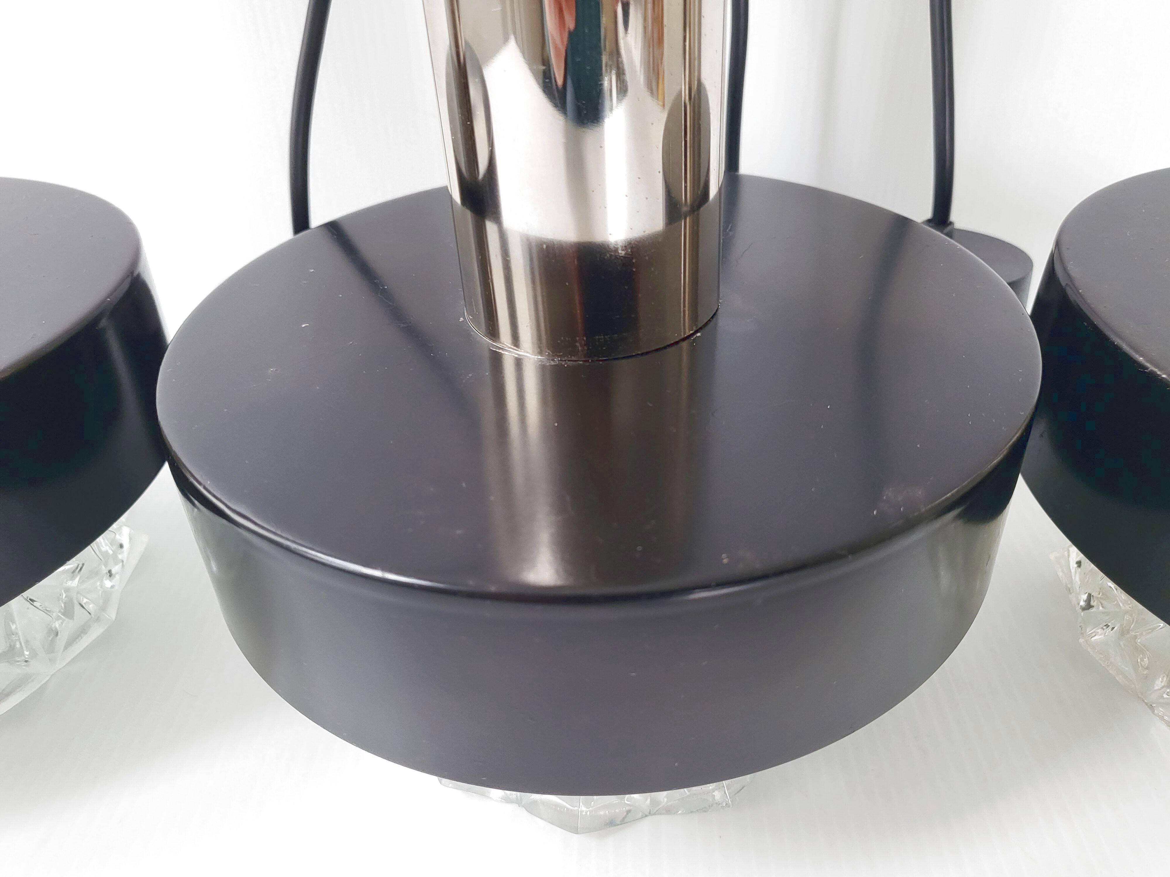 Set of 3 vintage pendant lights 1960