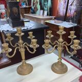 Pair of brass candlesticks