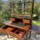 19th century flamed mahogany stepped desk