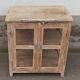 Vitrine en bois blanche crème