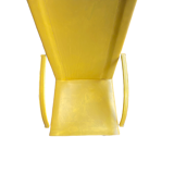 Fauteuil Coral en cuir jaune Matteo Grassi année 70