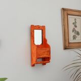 Vintage teak barber mirror 50s