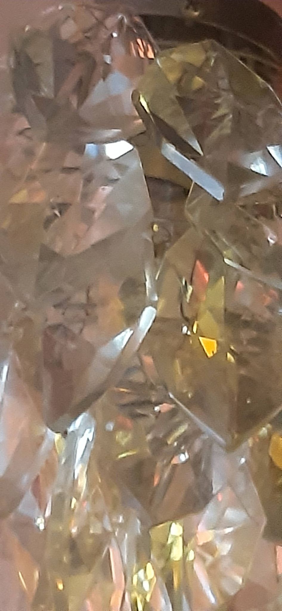 Lustre pampilles glycine / verre / cristal