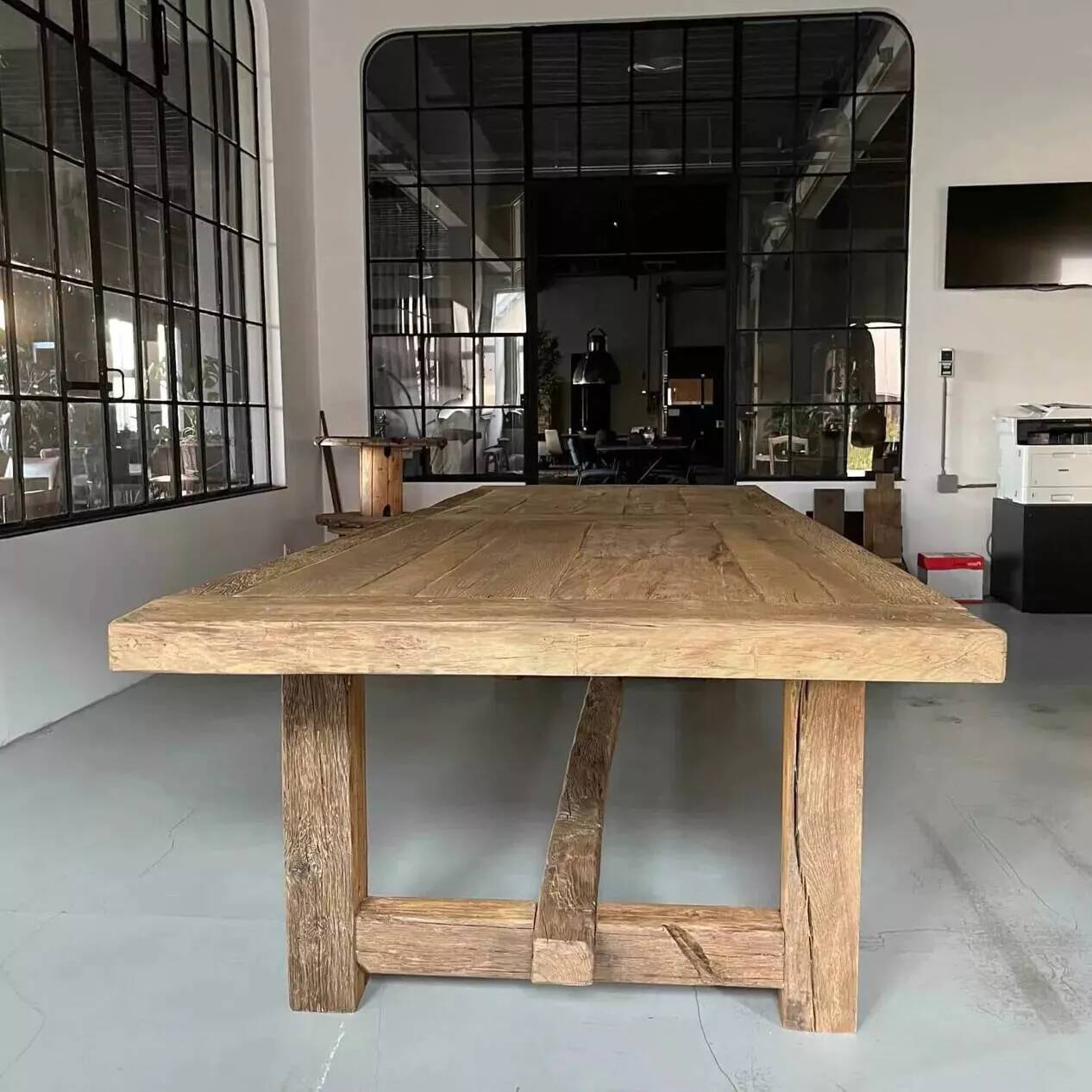 Kingstone Farmhouse Table in Solid Antique Oak - 300 cm long