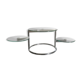 Swivel glass table