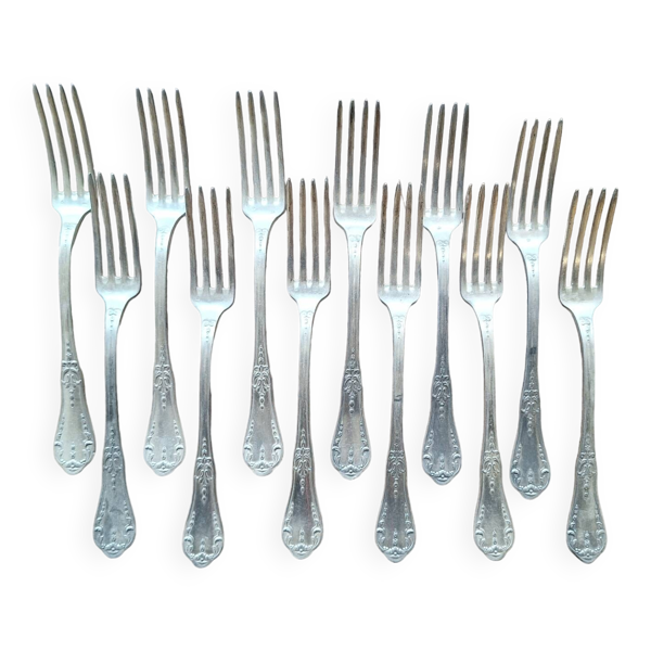 Lot de fourchettes en métal argenté