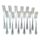 Set of silver metal forks