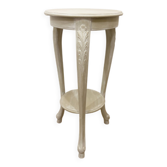 Vintage wooden side table, patinated.