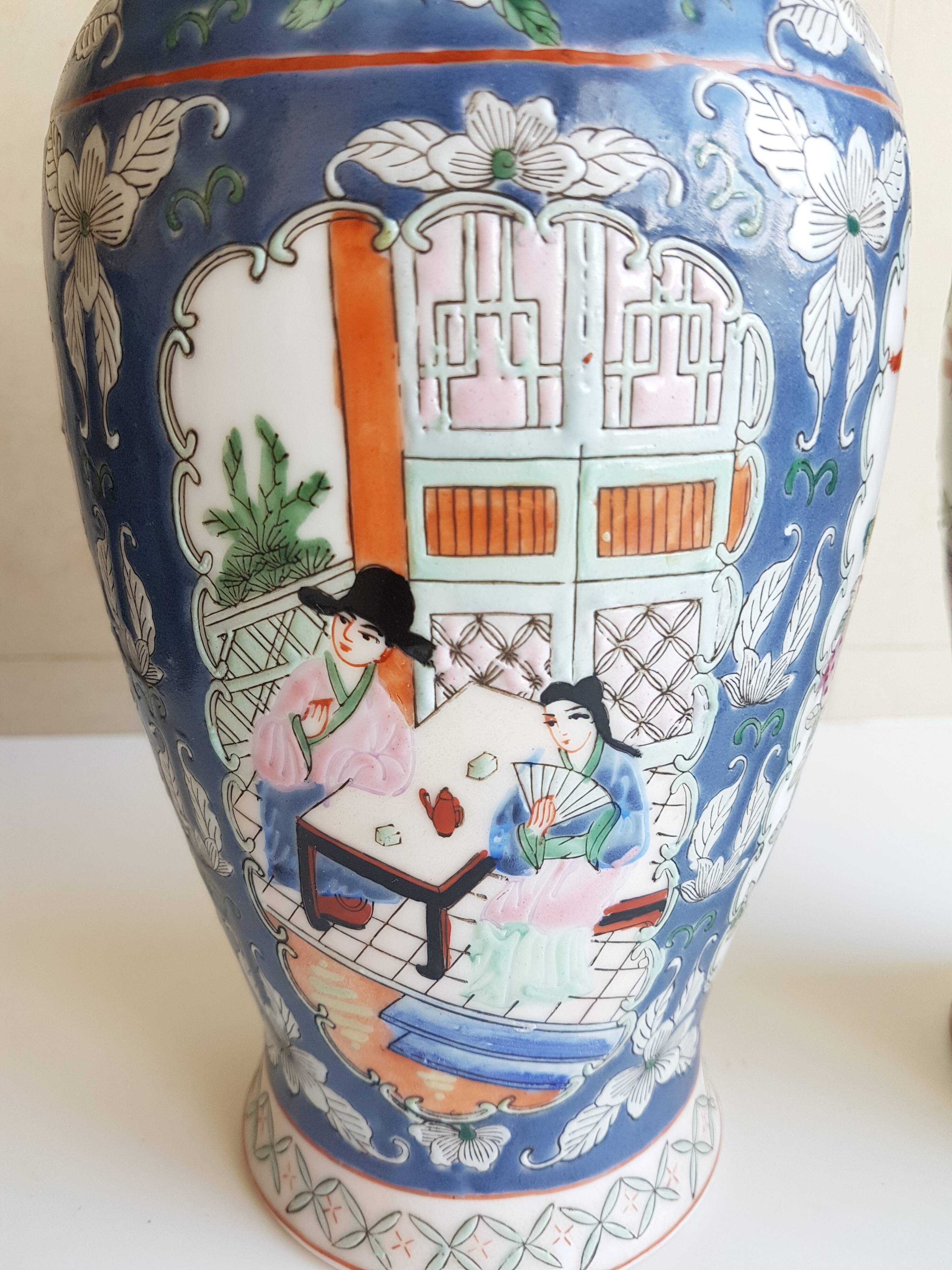 Paire de vases chinois Kangxi