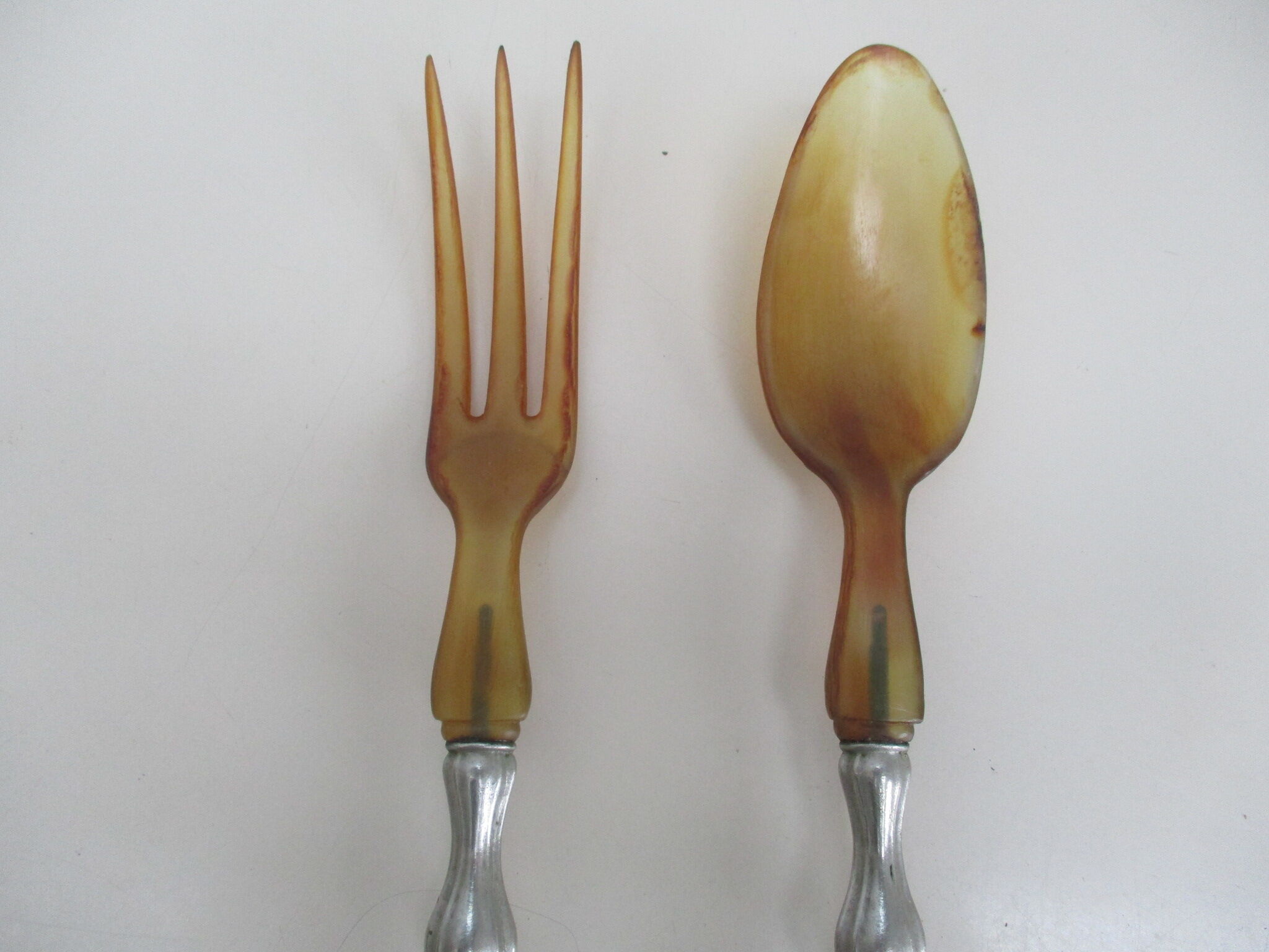 Couverts à salade en corne