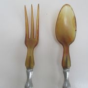 Couverts à salade en corne