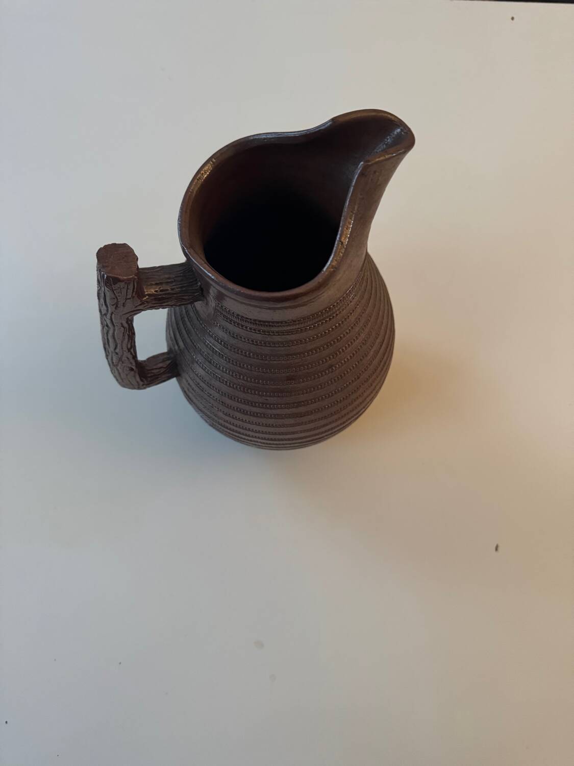 Large antique ceramic stoneware jug, glazed, 1950.