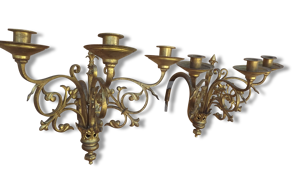 Paire d'Appliques cuivre