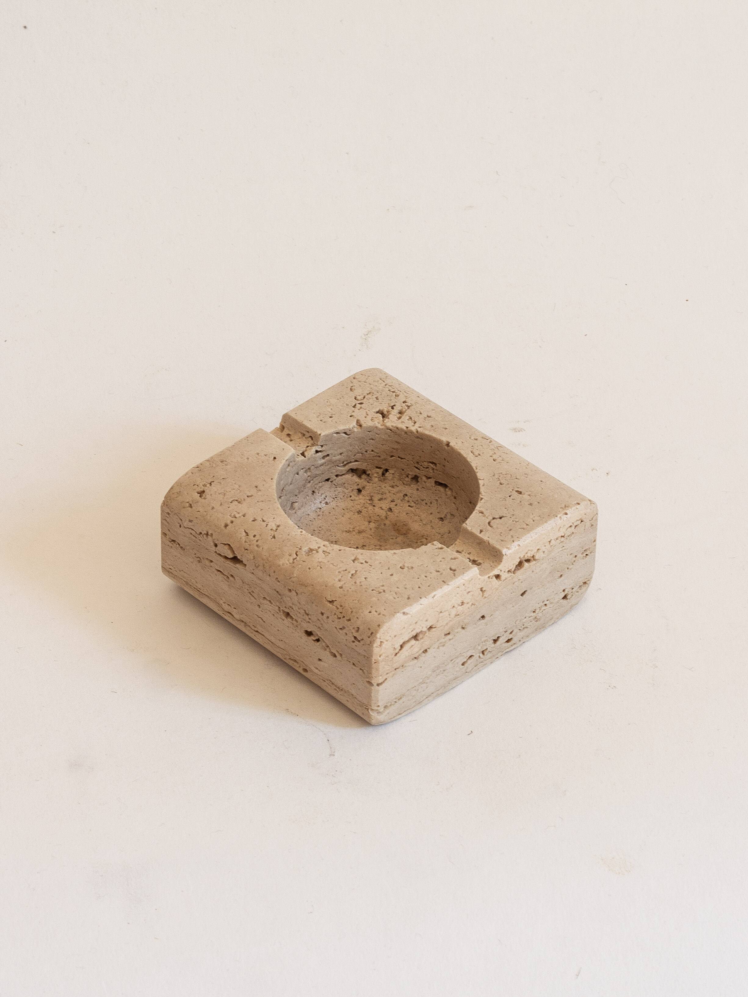 Travertine ashtray, 1970s