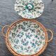 Woven wicker basket: vintage