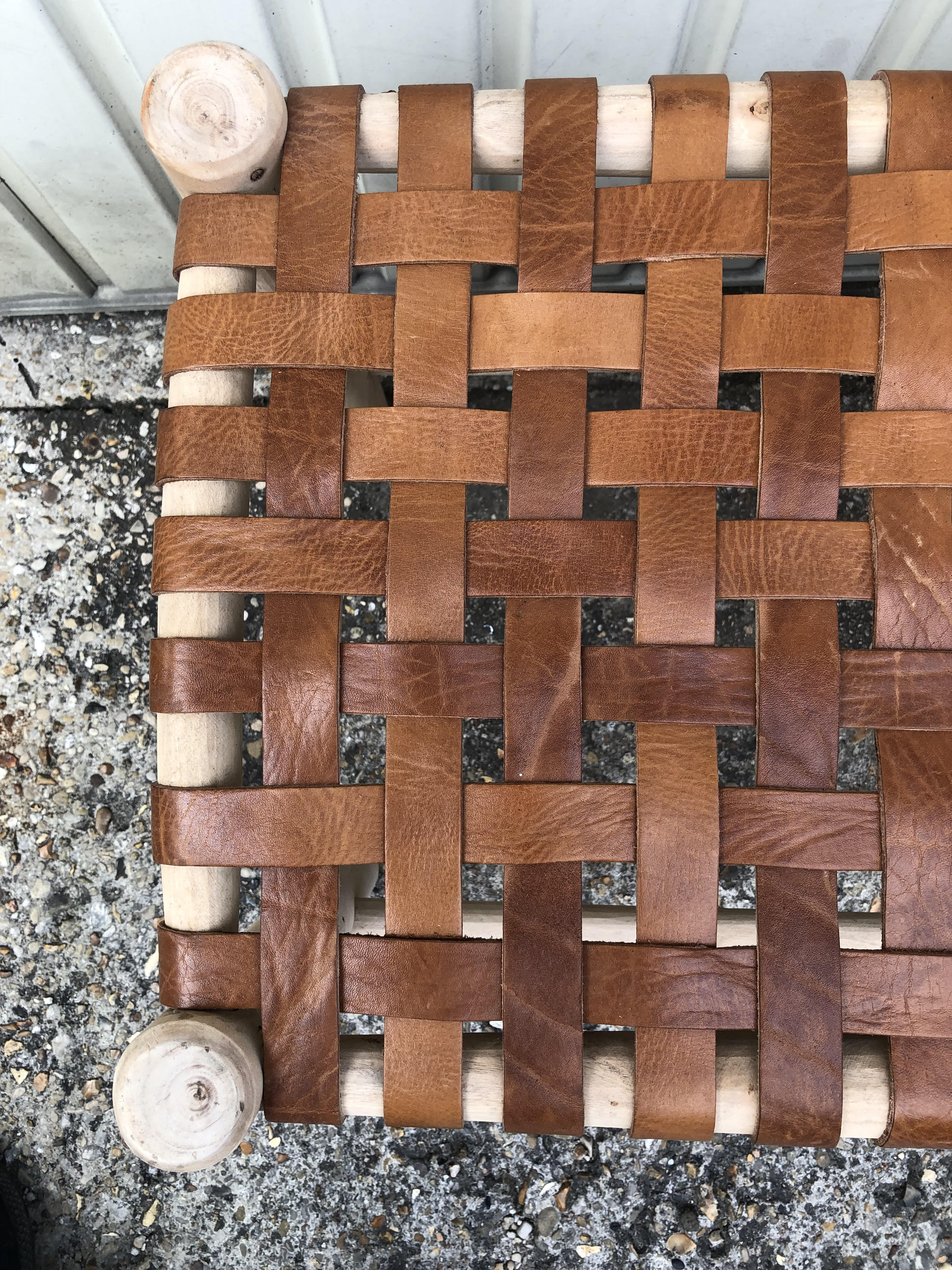 Berbere camel leather bench