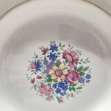 Set of 5 small flowered deep plates.