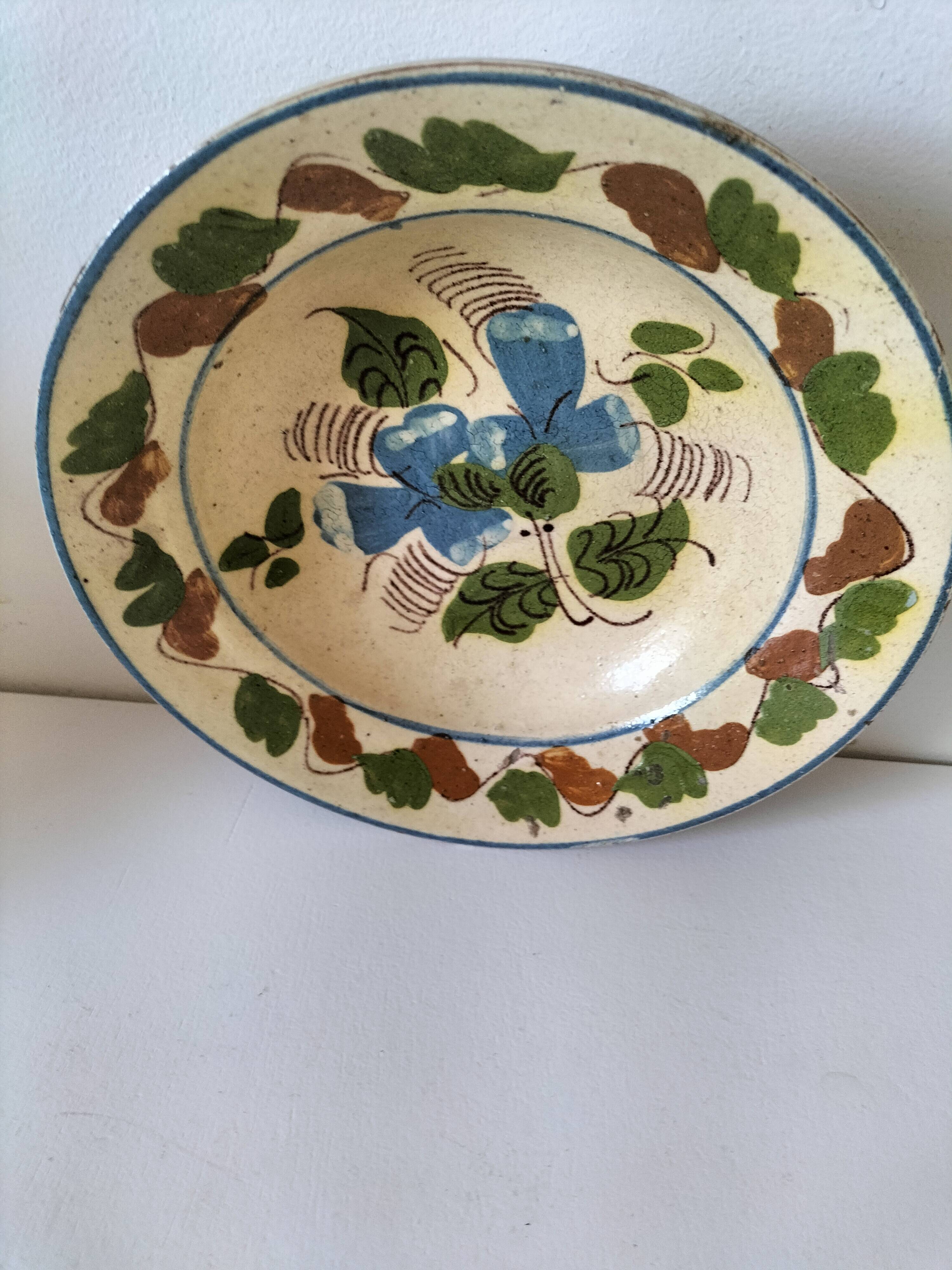 Glazed earthenware plate from Korond (Corund), Transylvania