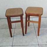 Pair of vintage bistro stools made in Romania