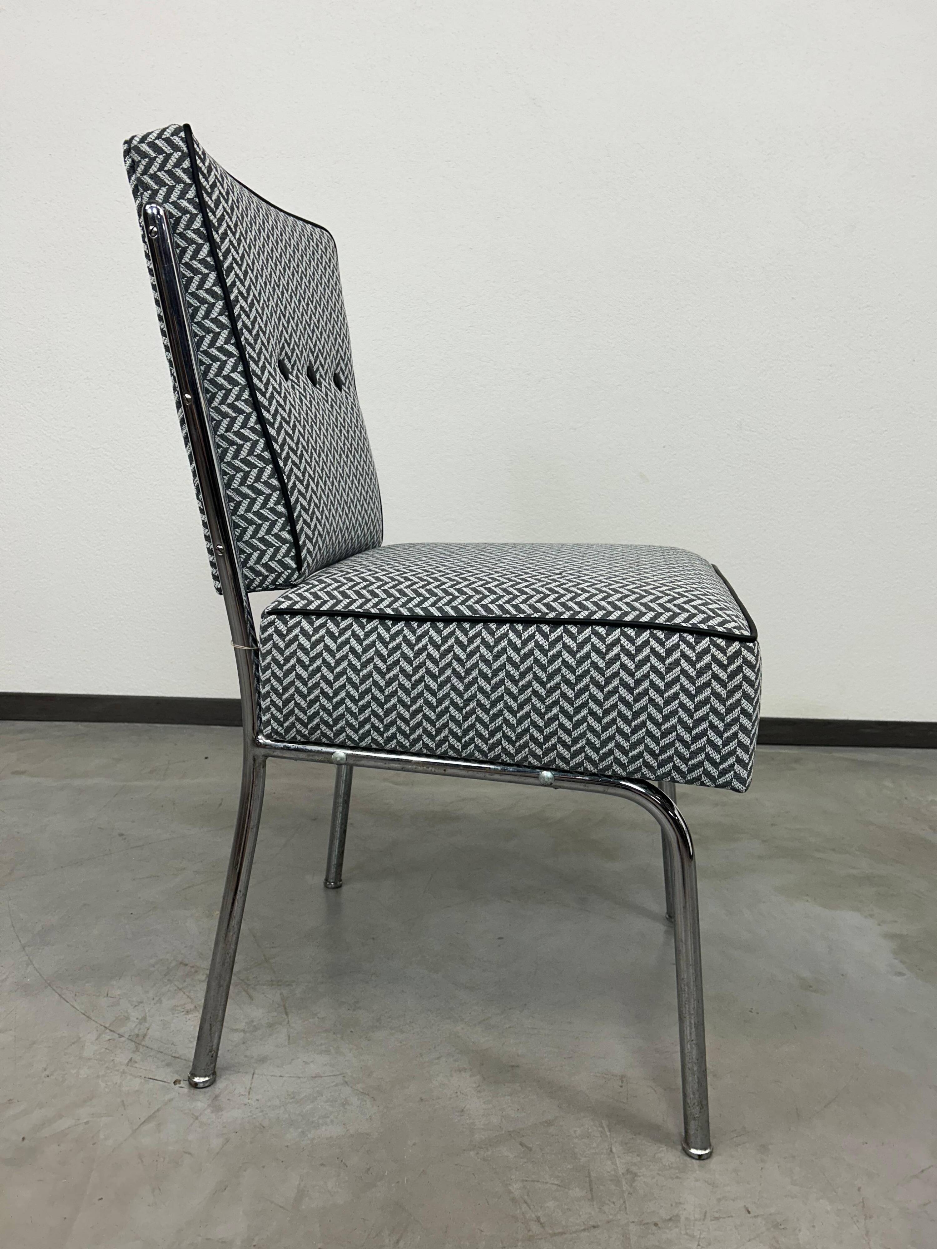 Mid-century tubular steel chair by Jozsef Peresztegi