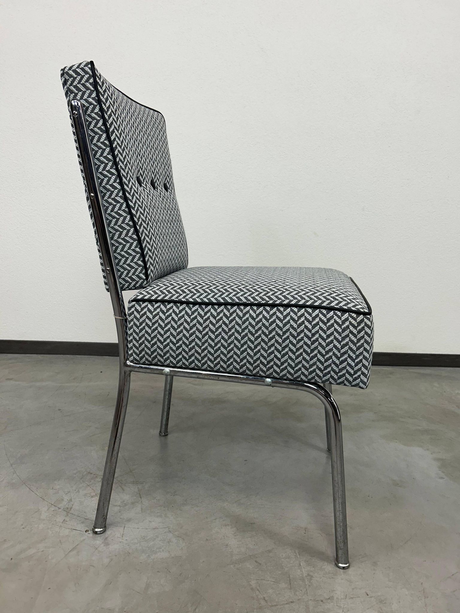 Mid-century tubular steel chair by Jozsef Peresztegi