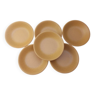 Speckled stoneware soup plates