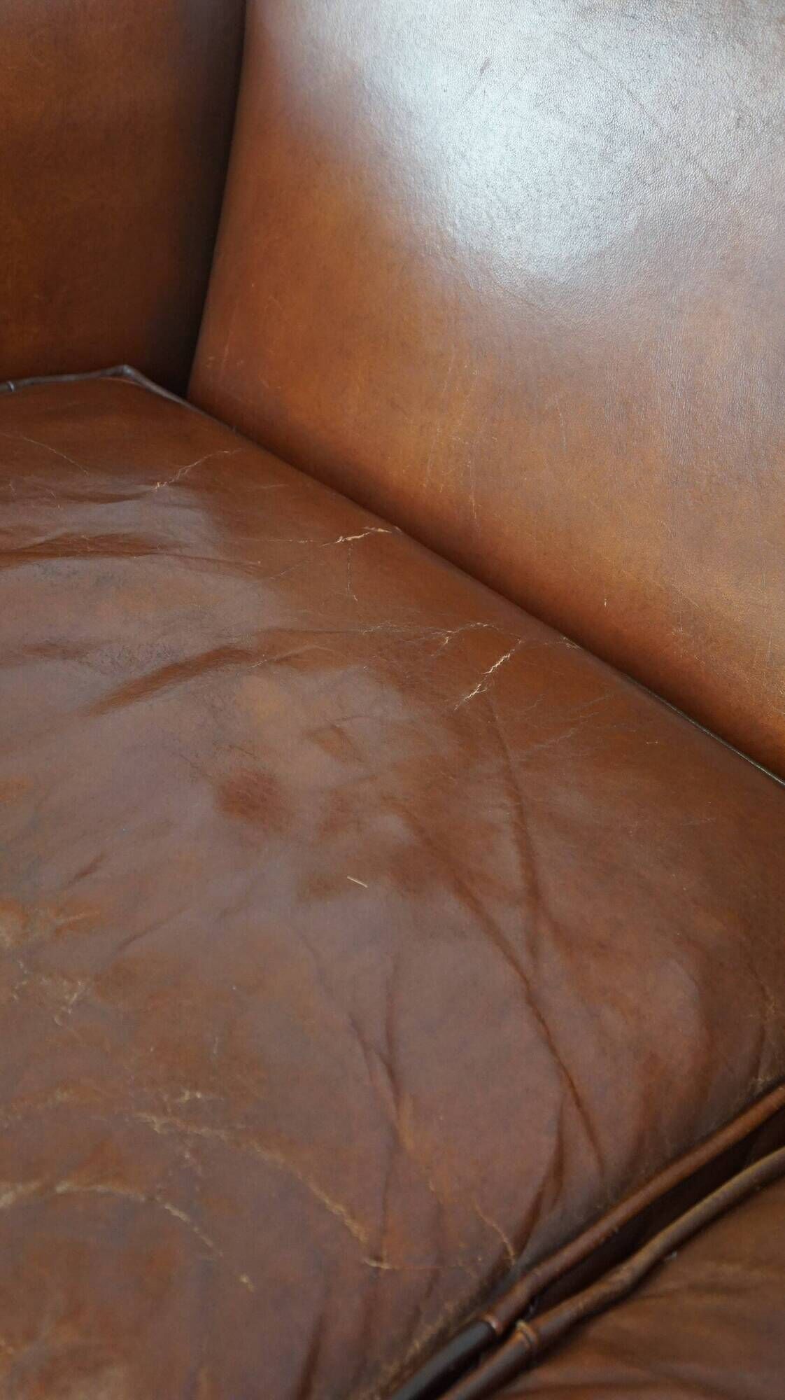 Classic 2 seater sheepskin sofa with beautiful colours and good seating comfort