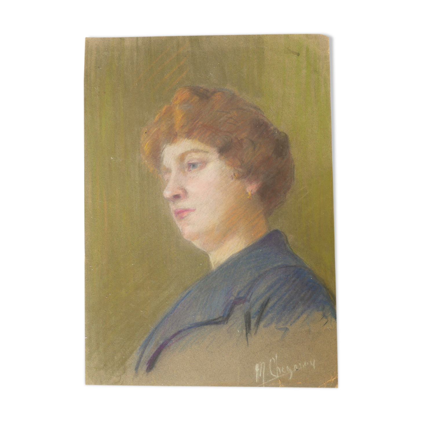 Vintage pastel portrait