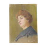 Vintage pastel portrait