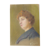Portrait au pastel vintage
